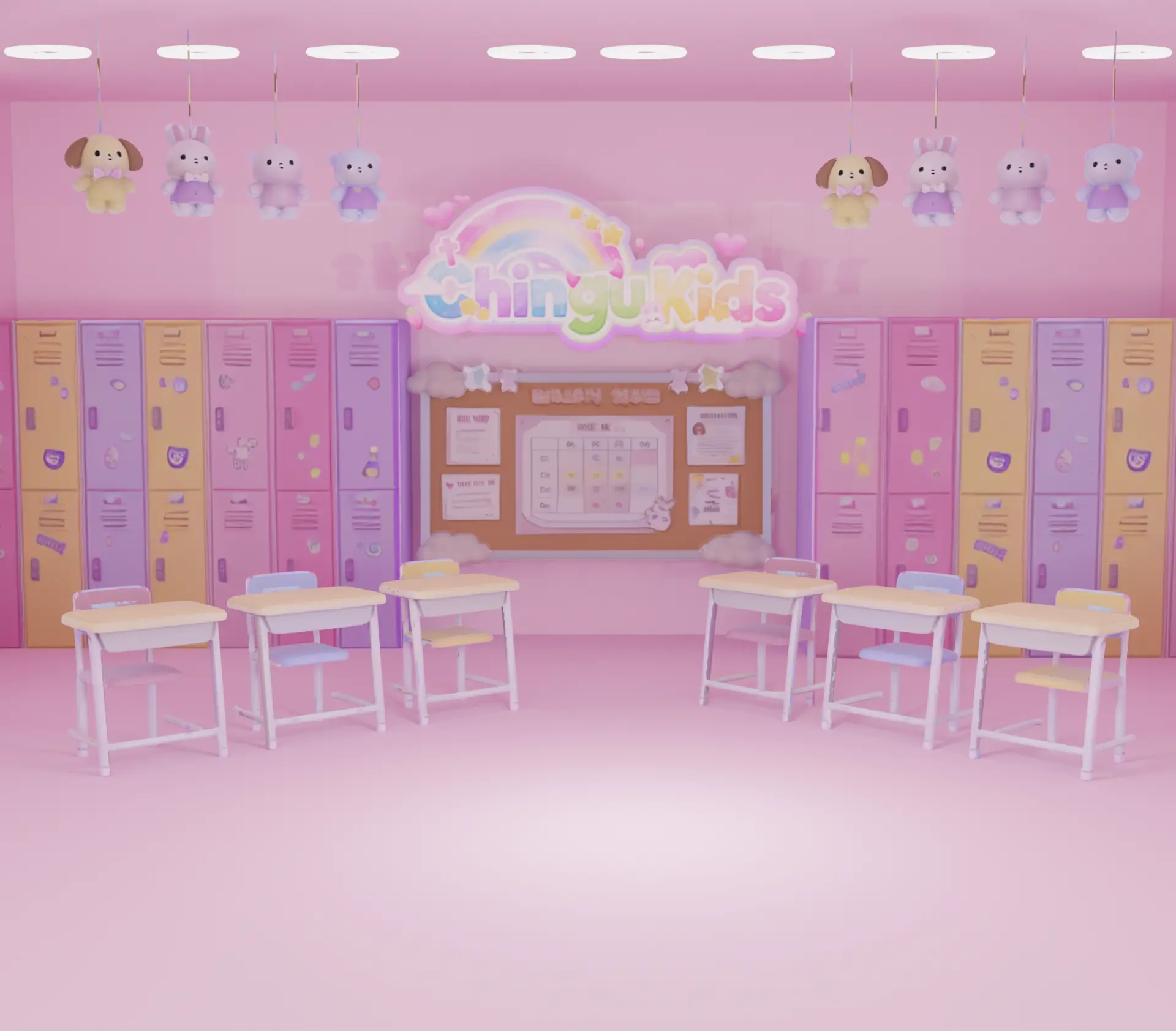 Chingu Kids — Cenário escolar 3D